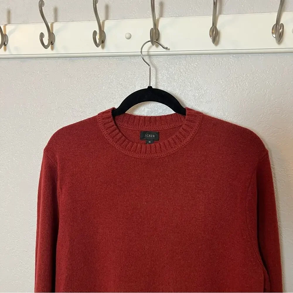 J. Crew Rugged Merino Wool Heather Crewneck Sweater